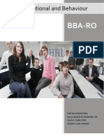 Organizational and Behaviour