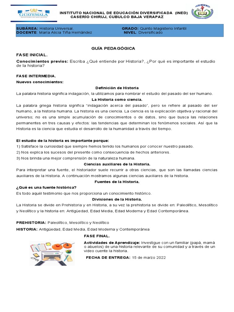 Historia Universal Quinto Magisterio 2022 PDF Science Cognición