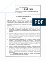 Ley 1885 de 01 de Marzo 2018