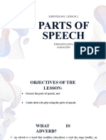 Parts of Speech: Espnurs 001: Lesson 2