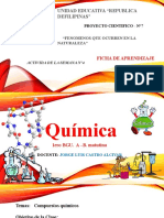 Ficha de Aprendizaje de Quimica 1ero Bachillerato Paralelo A-B Matutina Proyecto 7 Semana 4