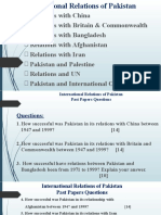 International Relations of Pakistan 2 (China, UK, Banglasesh, Afghanistan, Iran, Arab States, UN)