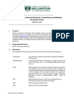 Management of External Research Consultancy and Related Contracts Policy