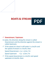 Boats and Streams Speed Calculations