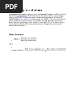 Accounting Rate of Return