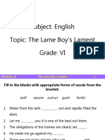 The Lame Boy's English Lesson