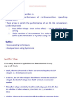 Outline: Improving The Performance of Comparators