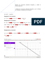 Sistema de ecuaciones con Geogebra y métodos algebraicos