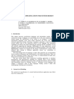 Multilanguage Specification For System Design and Codesign: TIMA Laboratory 46 Avenue Félix Viallet 38000 Grenoble France