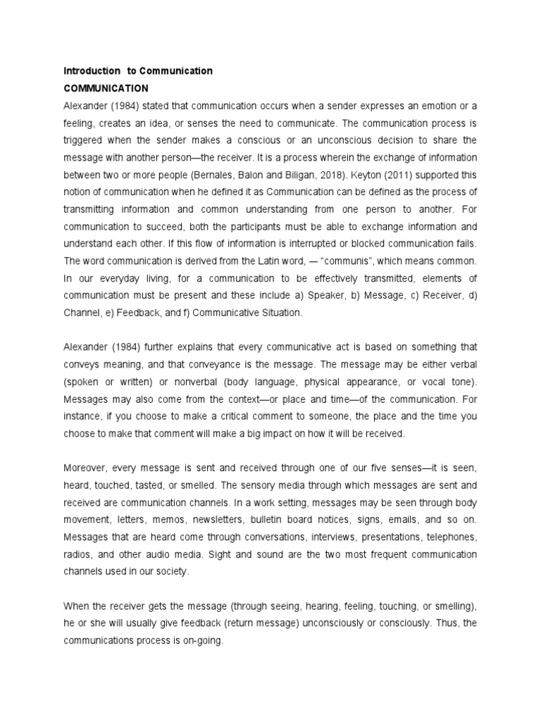 Understanding Communication Process | PDF | Communication | Body Language