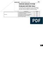 Parking Brake System: Problem Symptoms Table