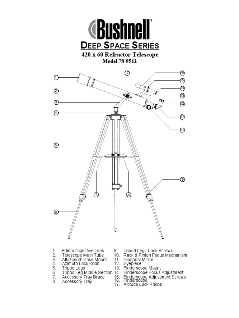 Bushnell 78 9512 Deep Space PDF Optics Equipment