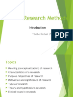 Research Methods: Tibebe Beshah (PHD)