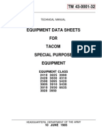 TACOM Special Purpose Equipment Data Sheets