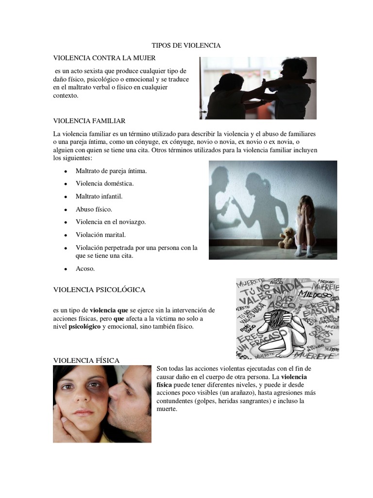 Tipos de Violencia y sus Efectos | PDF | Política | Ciencias sociales