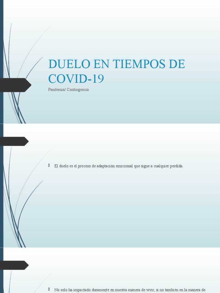 Duelo en Tiempos de Covid-19 | PDF | Dolor | Ira
