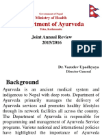 Department of Ayurveda Presentation JAR 2015 16