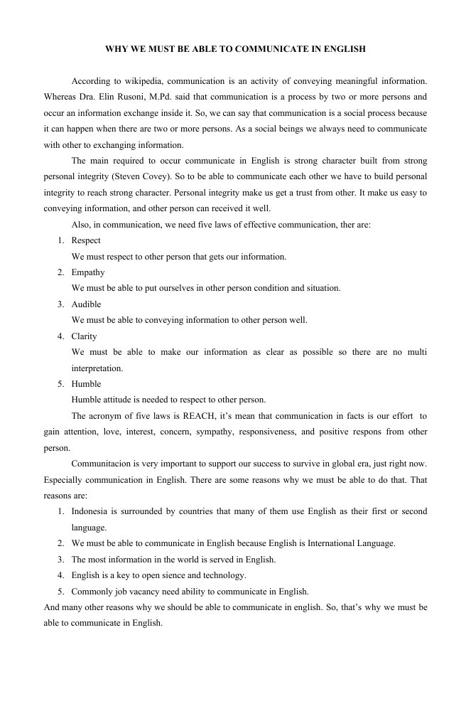 Importance of English Communication Skills | PDF