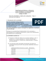 Guia de Actividades y Rúbrica de Evaluación - Fase 1- Actividad de Presaberes