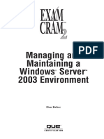 Managing and Maintaining A Windows Server 2003 Environment 70-290