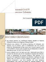 Processos Nos Tribunais - Recursos em Espécie Recurso Ordinário