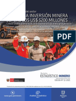 Inversión minera en Perú superó US$5200 millones en 2021