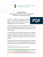 RC 11 Projecto de Regulamento Municipal Dos Horários de Funcionamento Dos Estabelecimentos Comerciais Do Concelho