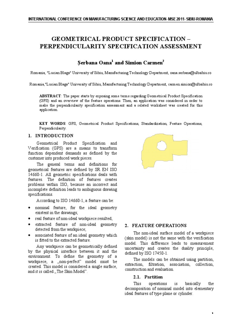 Perpendicularity Assessment in GPS | PDF | Geometry | Cartesian ...