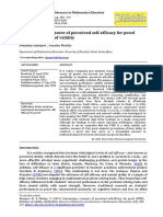 Introducing A Measure of Perceived Self-Efficacy For Proof (PSEP) : Evidence of Validity