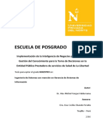 Implementación Inteligencia Negocios Mejorar Gestión Conocimiento Toma Decisiones EPS