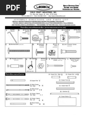 Crib Instructions Nut Hardware Screw