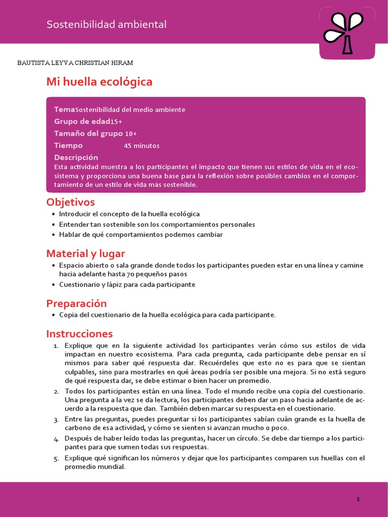 Calcula tu Huella Ecológica | PDF | Residuos | Economias