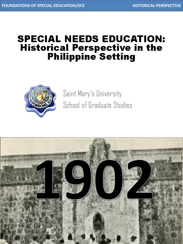 History of Special Needs Education in the Philippines | PDF | Special ...