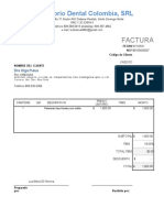 Laboratorio Dental Colombia, SRL: Factura