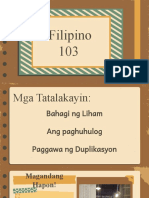 FIL 103 Report