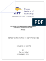 Technology Transfer Licensing and Commercialisation Center CBZ Report