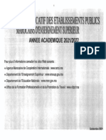 Repertoire Indicatif Des Etablissements Publics Marocains d Enseignement Superieur