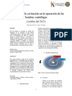 Informe Laboratorio Fenomeno de Cavitacion en Bombas Centrifugas