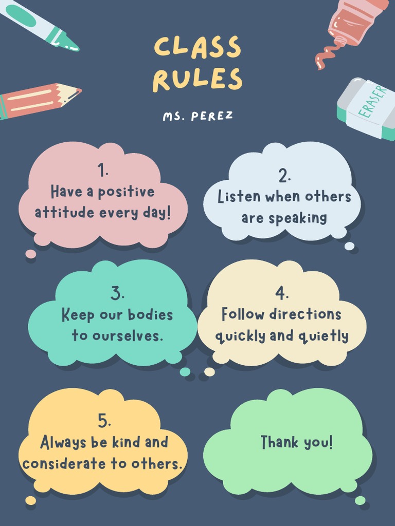 Colorful and Playful Groupwork Rules Poster | PDF