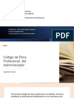 Código de Ética Profesional Del Administrador