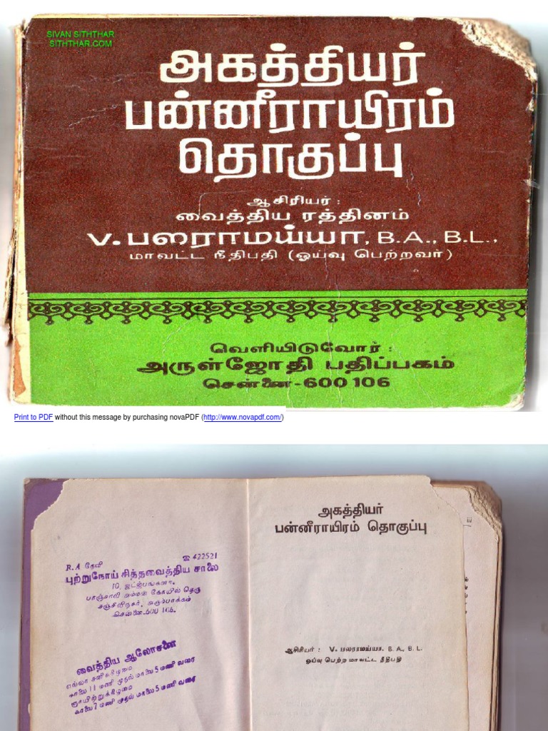 Agathiyar Photos and Manthirigam PDF | PDF | Business | Computers