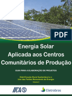 Energia Solar Aplicada Aos Centros Comunitarios de Producao