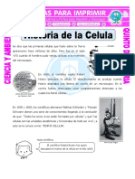 Ficha Historia de La Celula para Quinto de Primaria 1