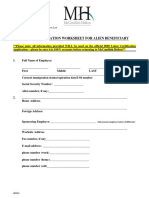 Labor Certification Worksheet