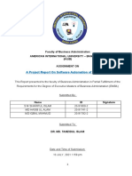 A Project Report On Software Automation of SHM Group