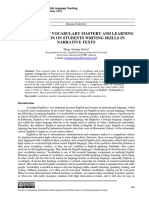 The Effect of Vocabulary Mastery and Learning Motivation On Students Writing Skills in Narrative Texts