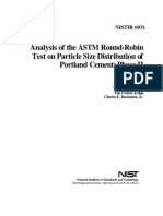 Analysis of The ASTM Round-Robin Test On Particle Size Distribution of Portland Cement