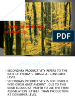 Concept of Secondary Productivity