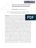 Existencia de Una Nueva Variedad de Café Var. Caturra Chiroso en La Especie Coffea Arábica L. Del Suroeste de Antioquia