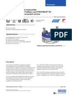 Fieldbus Temperature Transmitter For FOUNDATION™ Fieldbus and PROFIBUS PA Model T53.10, Head-Mounted Version